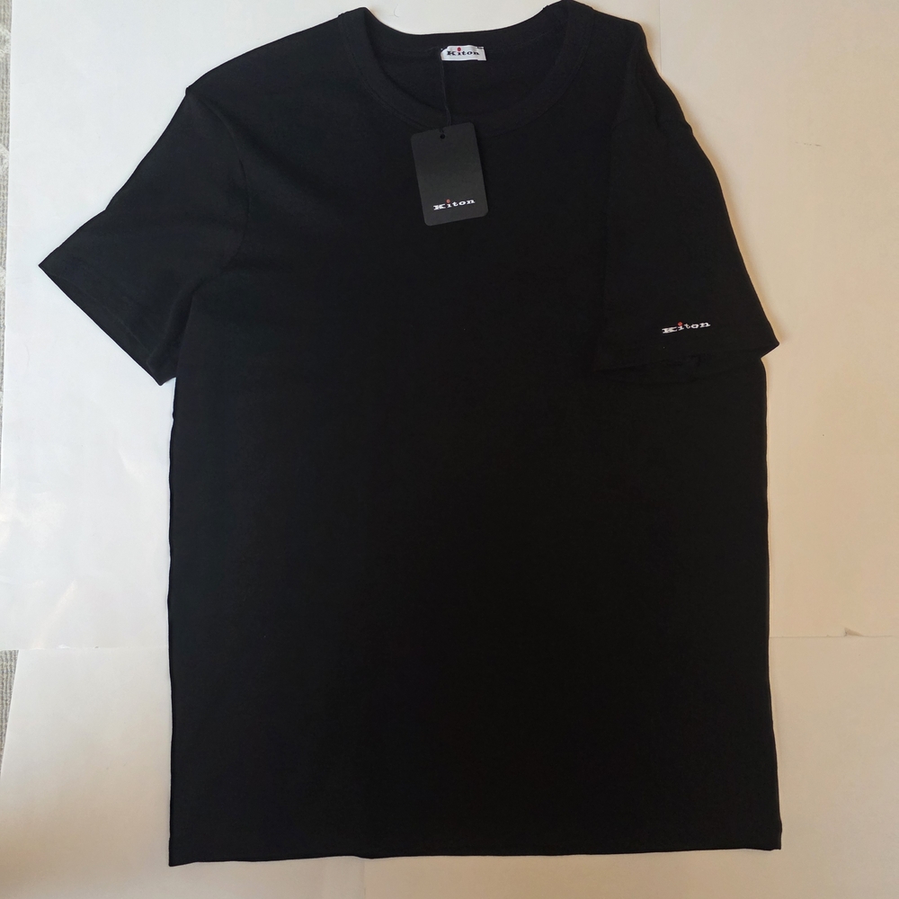 Kiton Classic Black Short Sleeve Tee